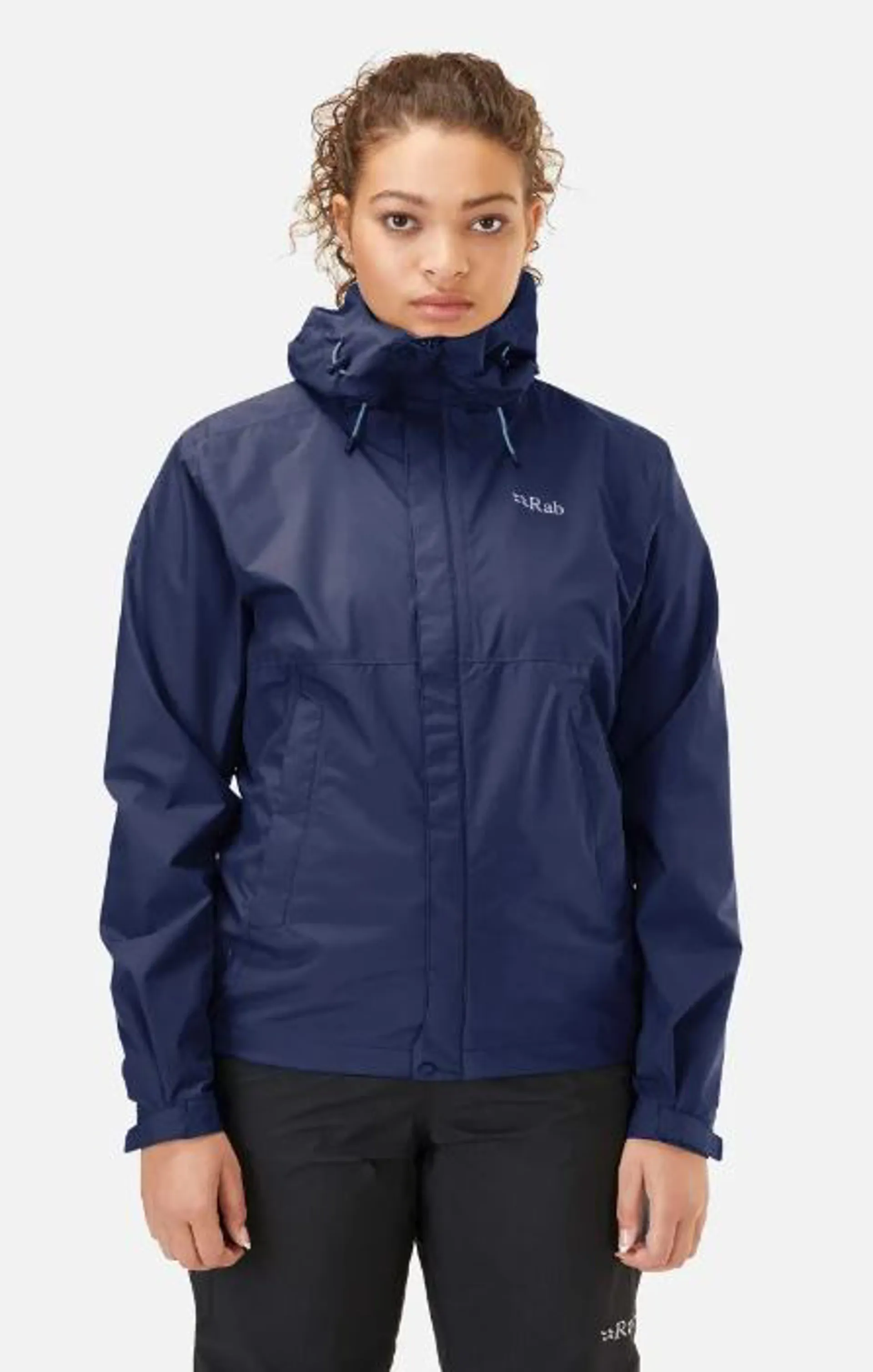 Rab Women s Downpour Eco Waterproof Jacket in Deep Ink